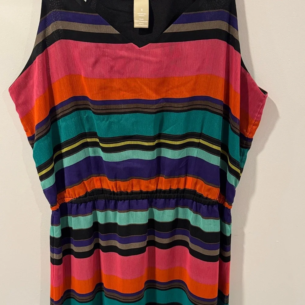 Banana Republic Multicolor Striped Maxi Dress (has a pull:noted in photos) - Picture 4 of 4